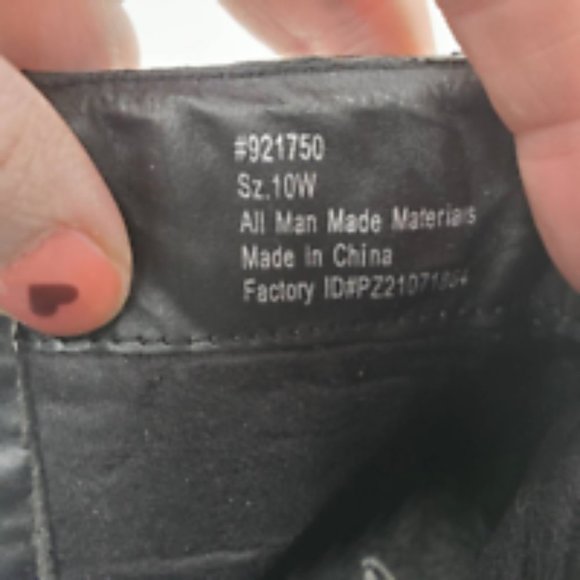 Lane Bryant Womens Ankle Boots Black Pointed Toe Wedge Heels Side Zip‎ 10 W - Picture 9 of 12